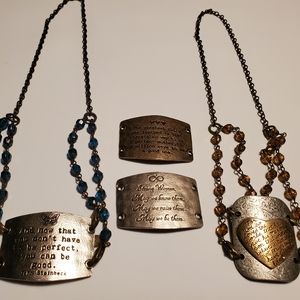 Lenny and Eva Lot of 4 plates and 2 chains